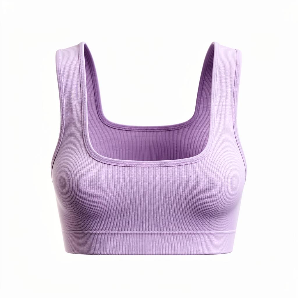 Brassière Sport Sculptante Côtelée – Lavande